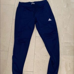blue adidas track pants